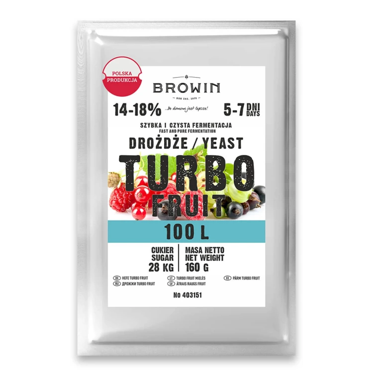 Drozdze turbo fruit na 100l bimberek