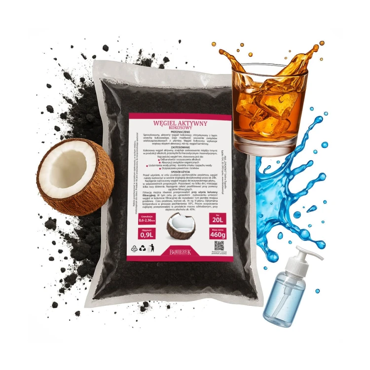 Wegiel aktywny kokosowy 460g Bimberek