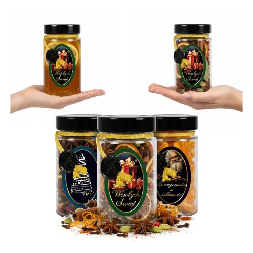 swiateczny sloik Aria 245ml bimberek zestaw