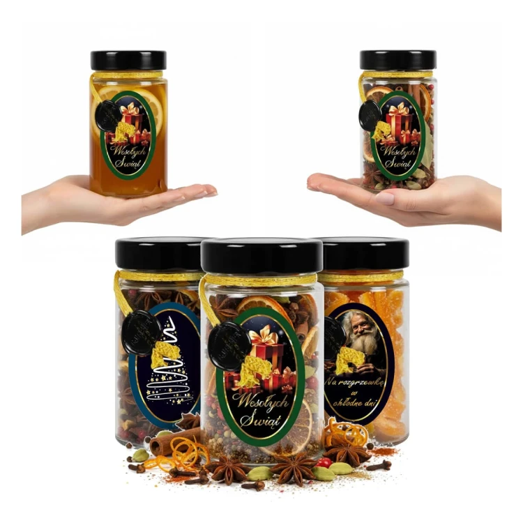swiateczny sloik Aria 245ml bimberek zestaw