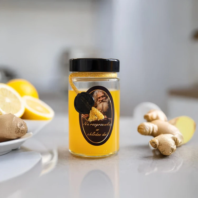 szklany Sloik swiateczny Aria 245ml bimberek wzor 1