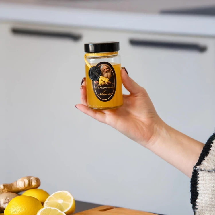 recznie zdobiony swiateczny Sloiczek Aria 245ml bimberek