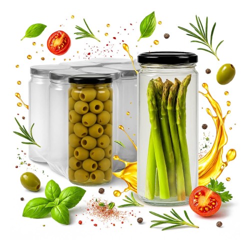 piekny Wysoki sloik 500ml long na szparagi, hurt bimberek