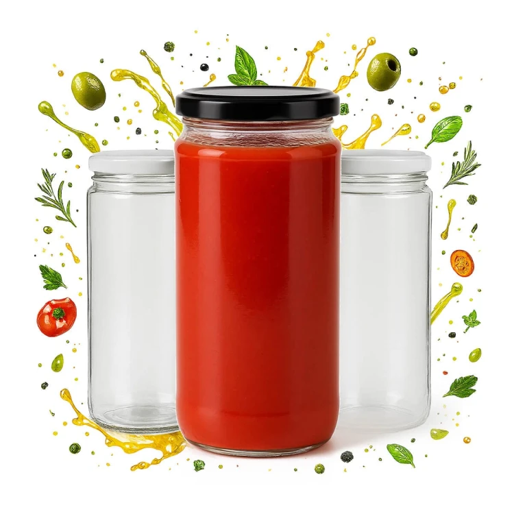 Wysoki sloik 500ml long na przecier, zestaw bimberek