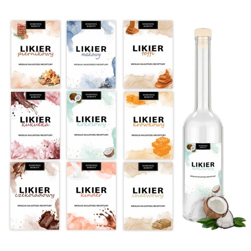 Bimberek ozdobne samoprzylepne Etykiety na likiery