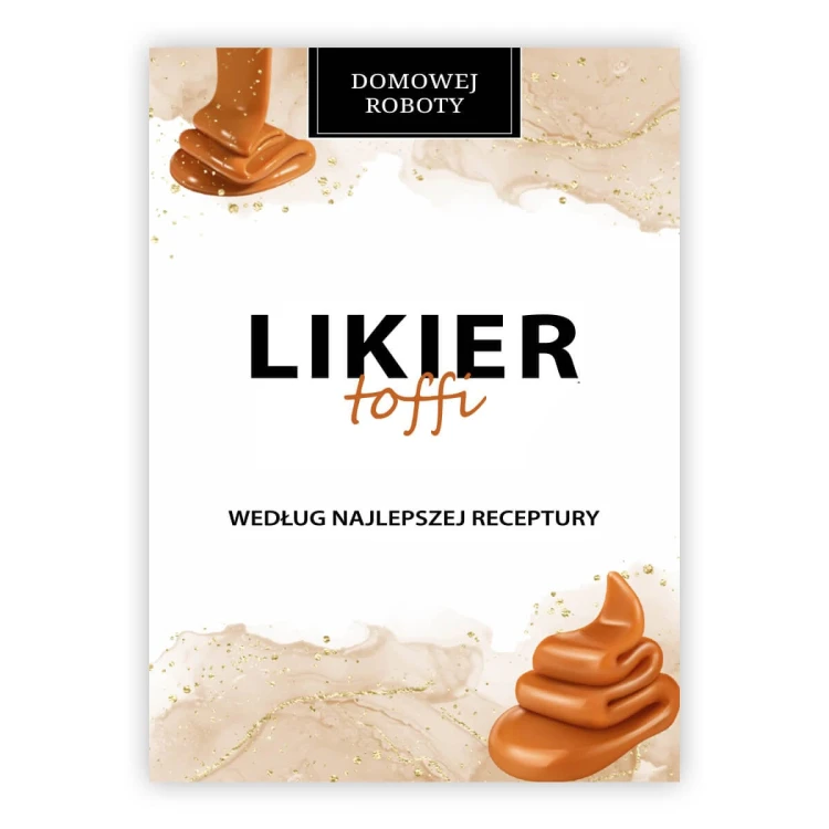 Bimberek Etykieta na likier toffi