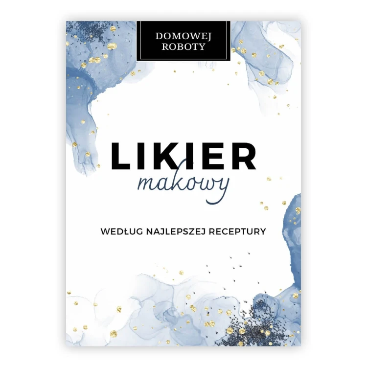 Bimberek Etykieta na likier makowy