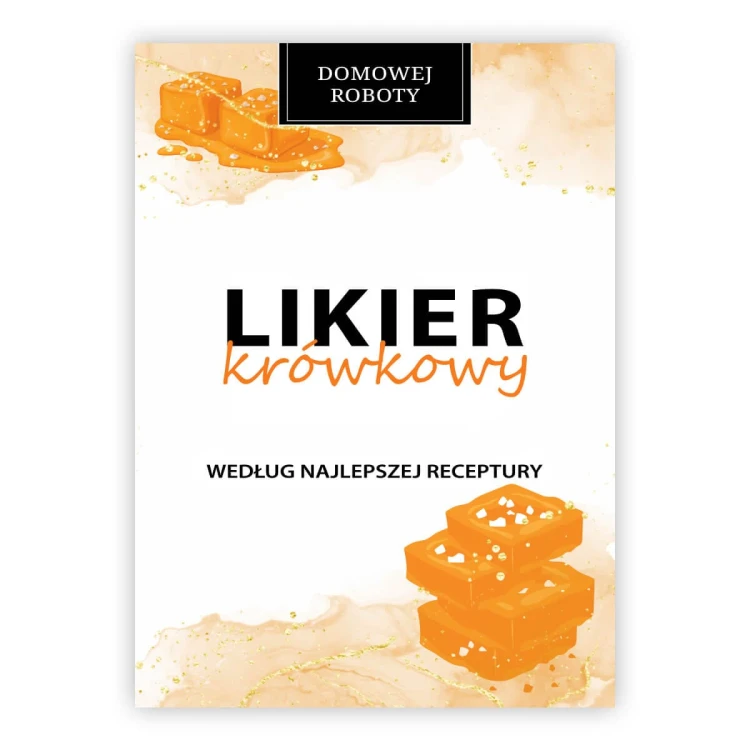 Bimberek Etykieta na likier krowkowy