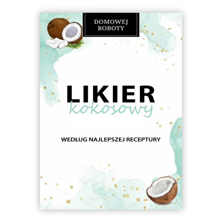 Bimberek Etykieta na likier kokosowy