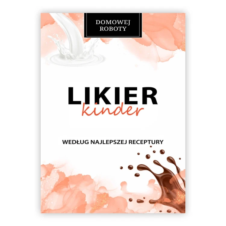 Bimberek Etykieta na likier kinderkowy