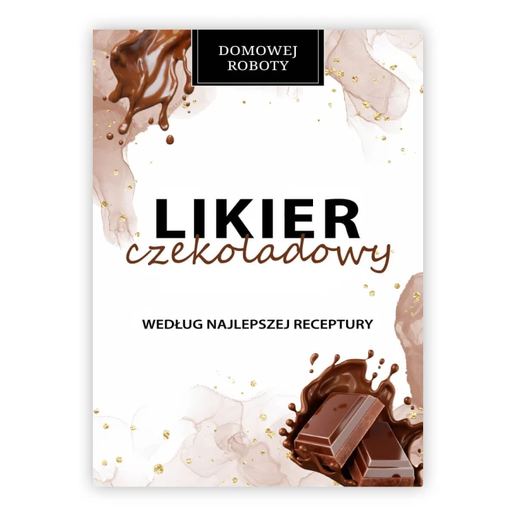 Bimberek Etykieta na likier czekoladowy