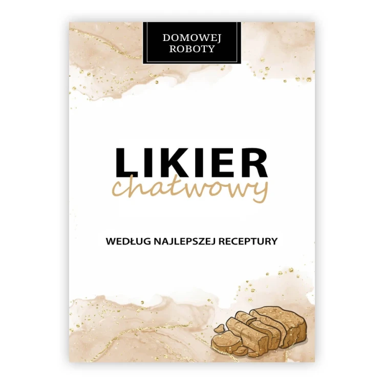 Bimberek Etykieta na likier chalwowy