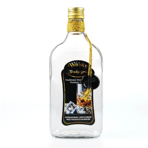 Ozdobna piersiówka na whisky Bimberek