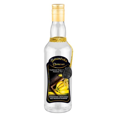 Butelka ozobna ze sznurkiem Monopol Bimberek bananowka 2