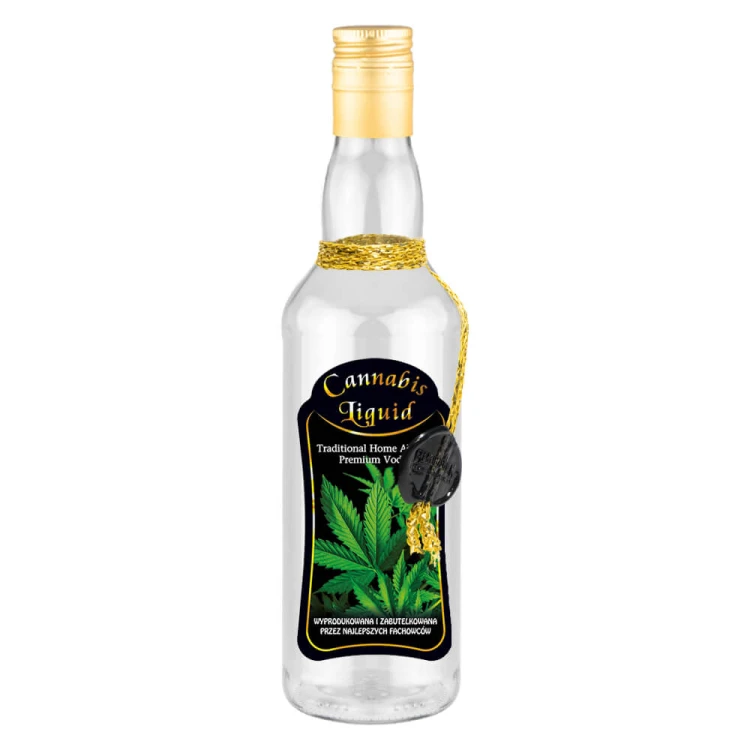 Butelka ozobna ze sznurkiem Monopol Bimberek cannabis