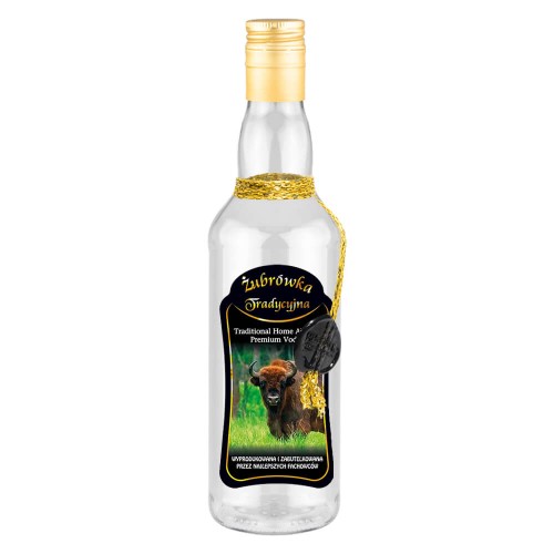Butelka ozobna ze sznurkiem Monopol Bimberek zubrowka