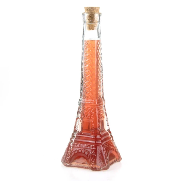 Ozdobna Butelka szklana wieża eiffla 350ml Bimberek