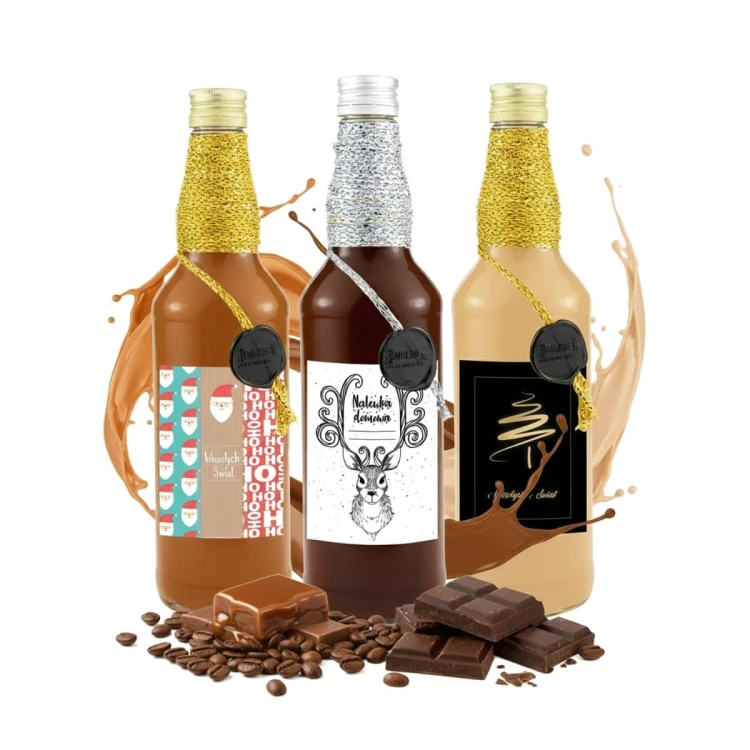 Swiateczna butelka Monopol 500ml krecona