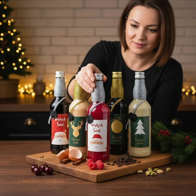 Swiateczna butelka Monopol 500ml krecona