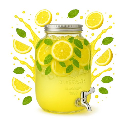sloik z kranem 4L na lemoniade z cytryn bimberek