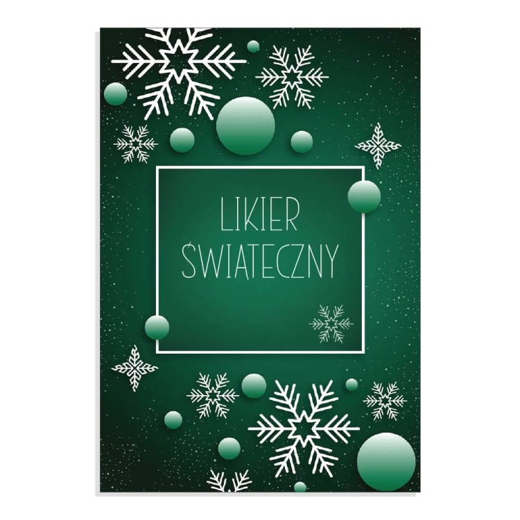 Etykieta na likier swiateczny 1 Bimberek