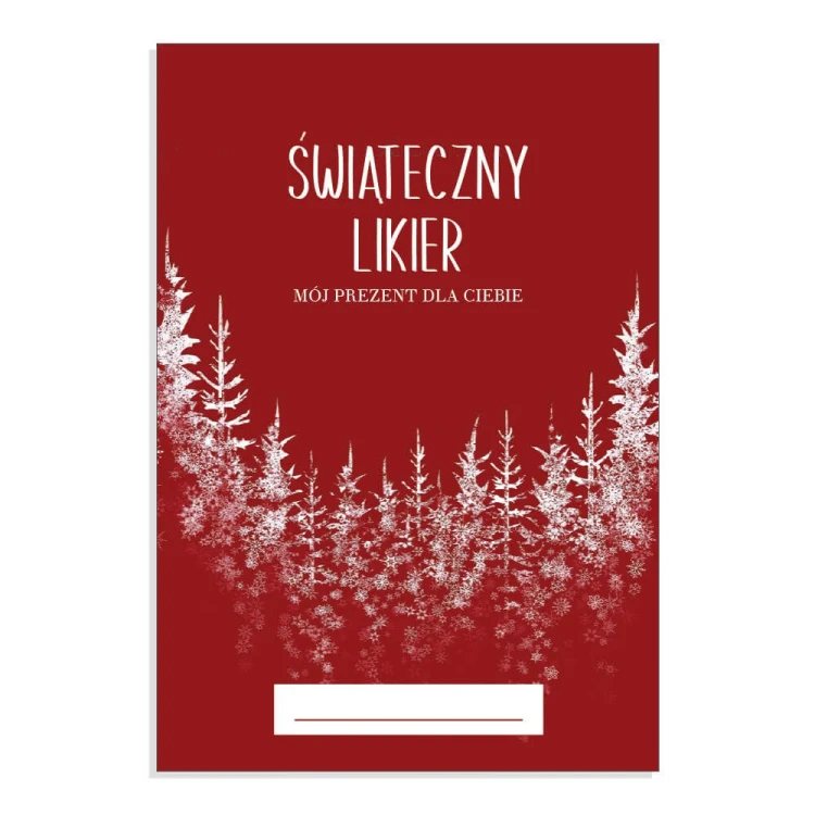 Etykieta na likier swiateczny 2 Bimberek