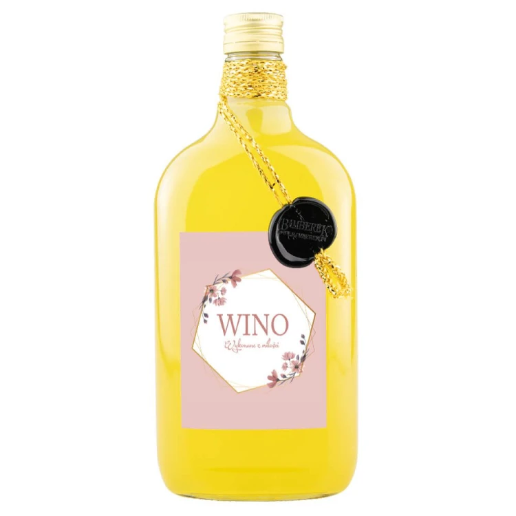Butelka klasyk na wino walentynki