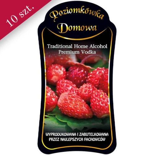 etykieta premium na poziomkówka bimberek