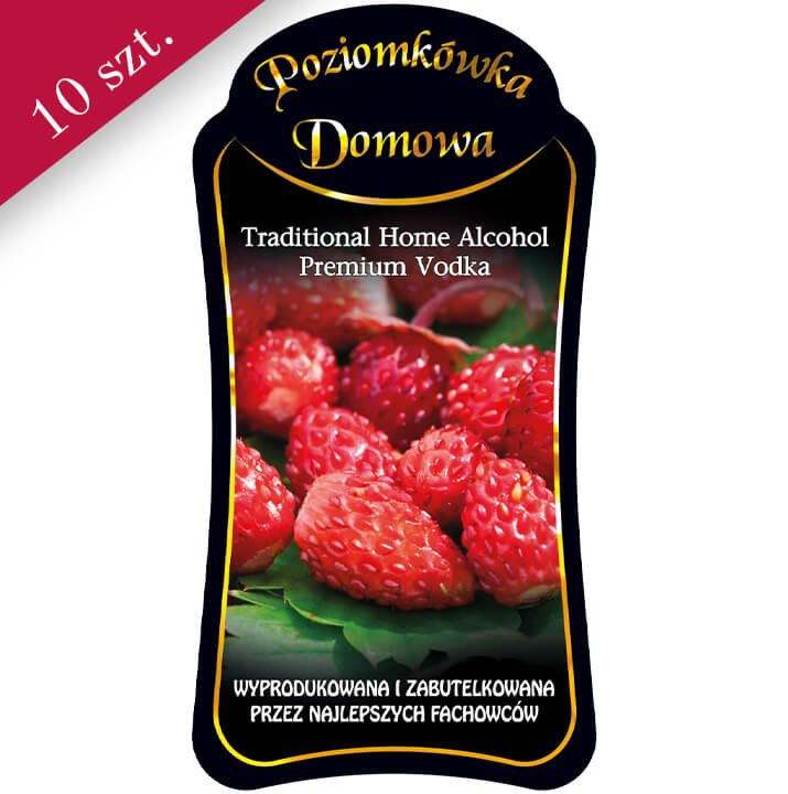 etykieta premium na poziomkówka bimberek