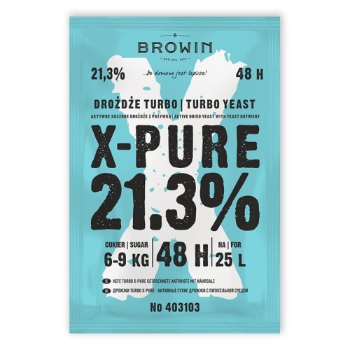 drożdże Browin Turbo X-Pure 48 21,3% na 25l Bimberek