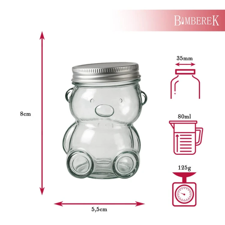 Sloik Mis 80ml bimberek wymiary