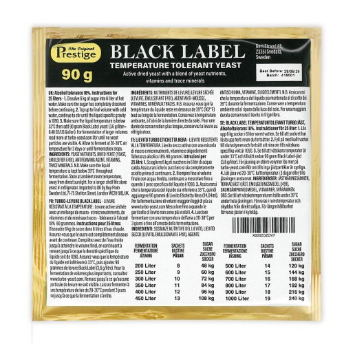 Aktywne drożdże black label turbo charged Bimberek SKLEP
