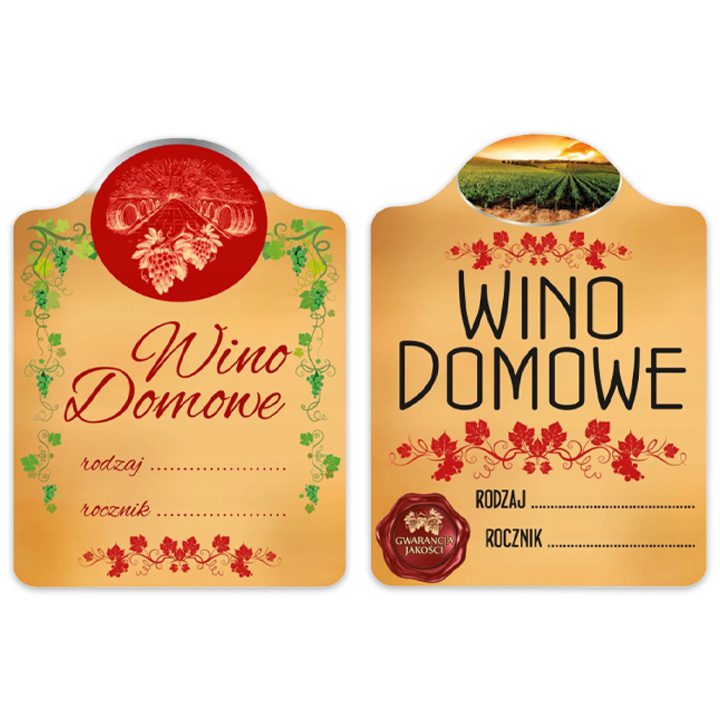 samoprzylepne Naklejki na wino domowe bimberek