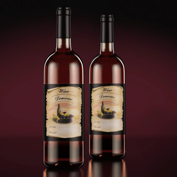 Etykietki na wino domowe na butelce Bimberek sklep