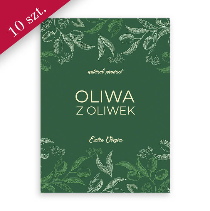 Etykieta na oliwę z oliwek bimberek