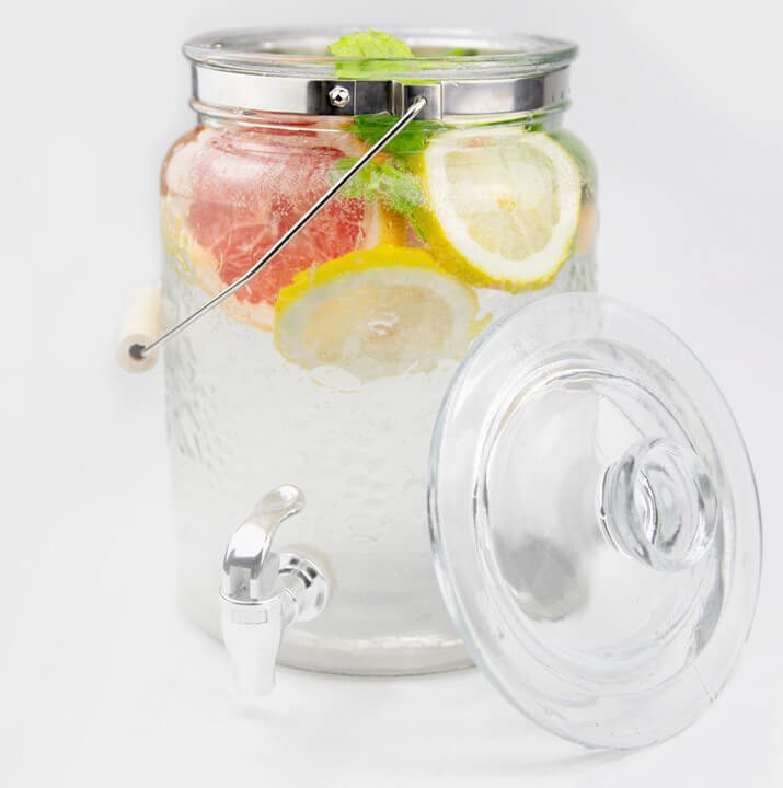 Słój z kranem na lemoniadę 8l, 5l Bimberek hurtownia