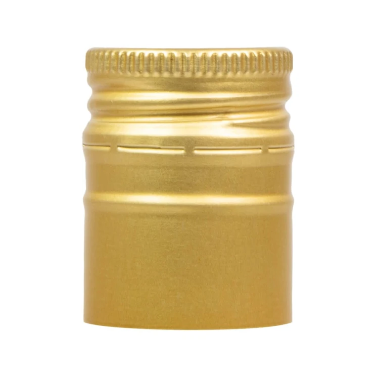 Zakretka dluga do butelki aluminiowa 28x38mm bimberek zlota
