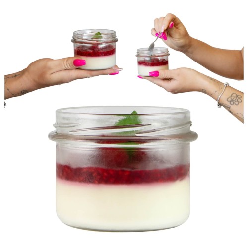 szklany Sloik na monoporcje deserkow 235ml rant bimberek sklep