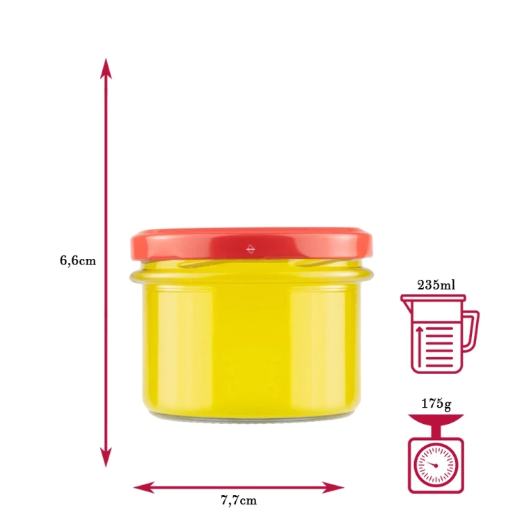 Sloik rant 235ml Wymiary