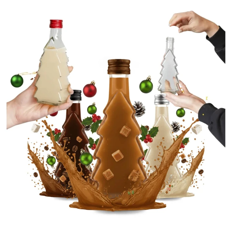 butelka swiateczna choinka 250ml bimberek 2