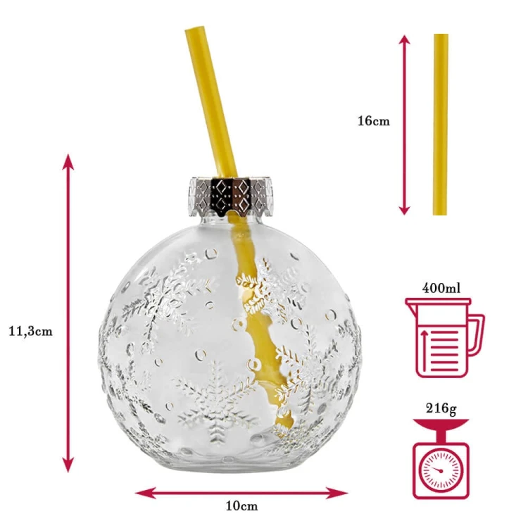 Butelka, szklanka alkobombka 400ml Bimberek wymiary