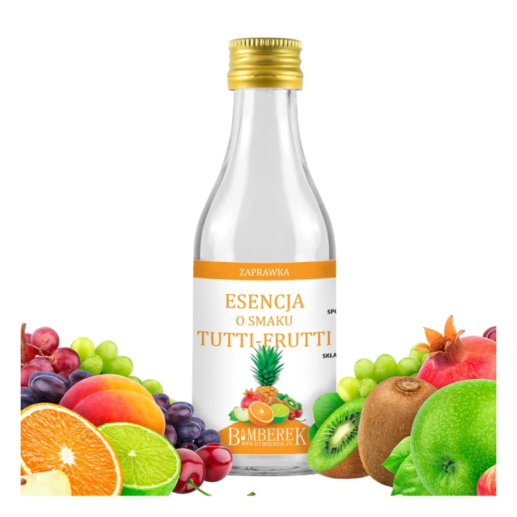 Zaprawka do bimbru, alkkoholu bimberek wieloowocowy, tutti frutti