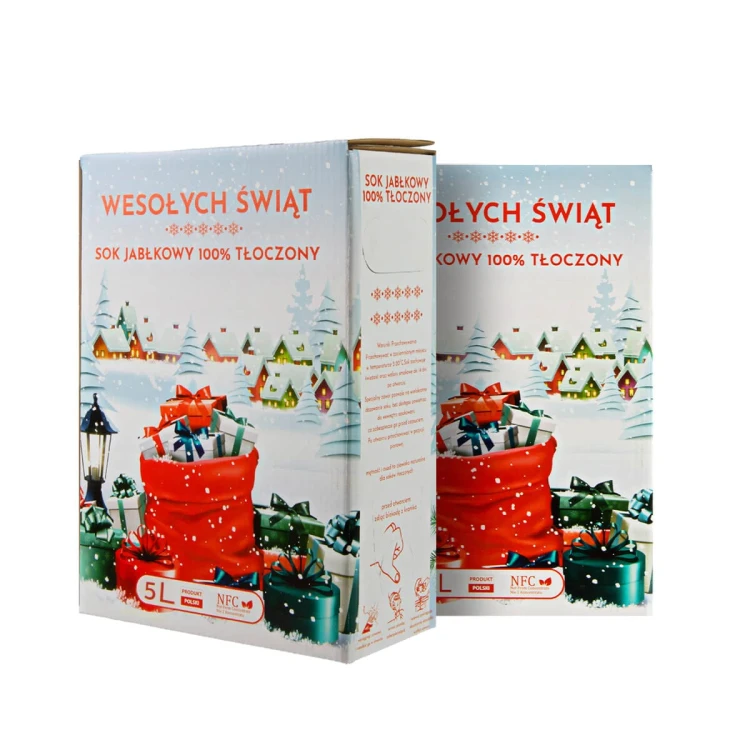 Swiareczny karton na sok jablkowy bimberek