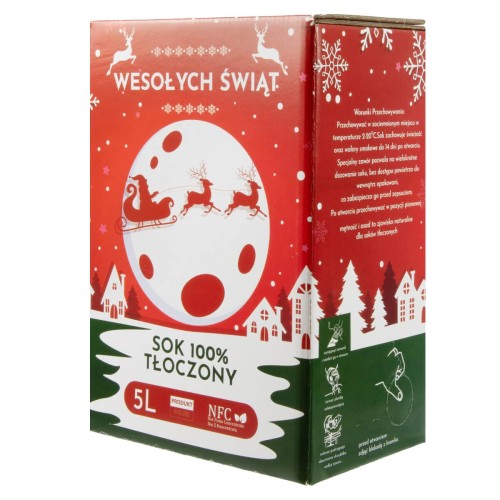 swiateczny Karton na sok 5l bimberek