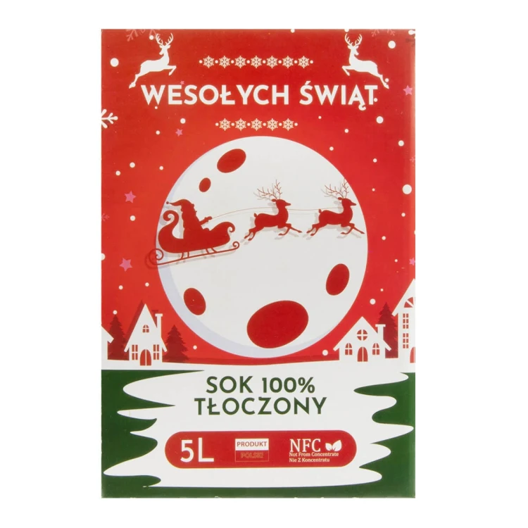 Karton na sok 5l swiateczny bimberek skleo