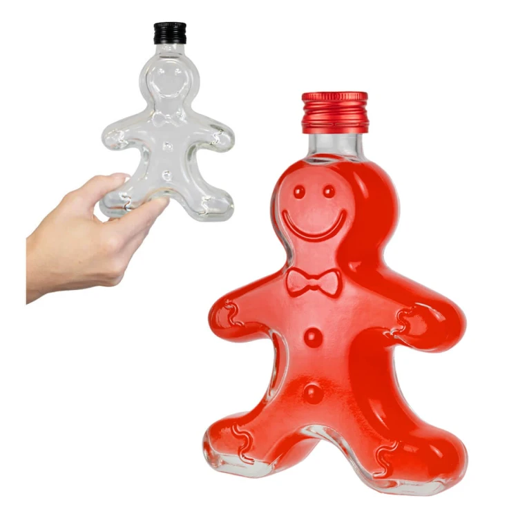 szklana swiateczna butelka ciastko 250ml Bimberek