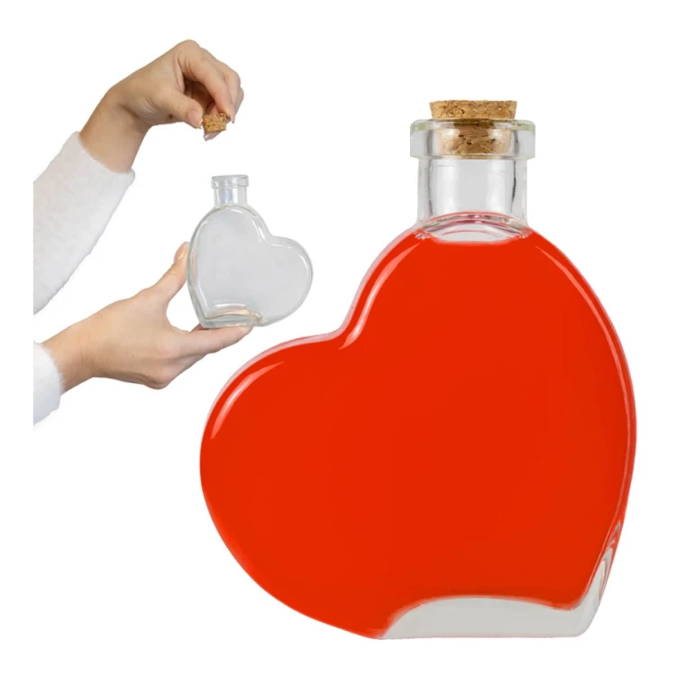 sliczna szklana Butelka Serce 250 ml Bimberek