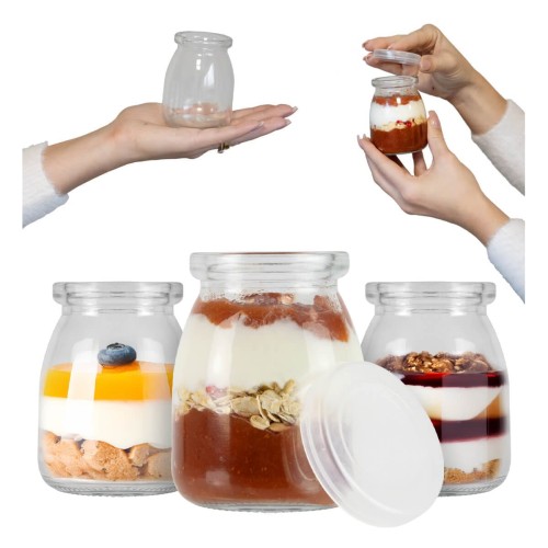 Zestaw 20 sloiczkow na deserki 150 ml szklanych z zatyczka Bimberek