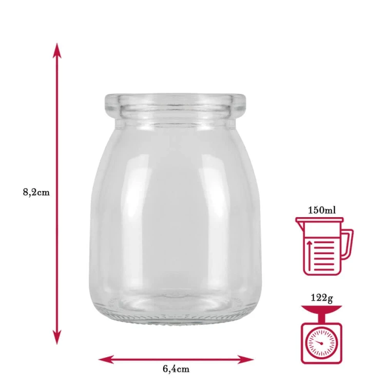 szklany sloiczek na deserki 150 ml wymiary Bimberek