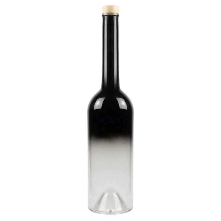 szklana Butelka Fenice czarna gradient 700ml Bimberek